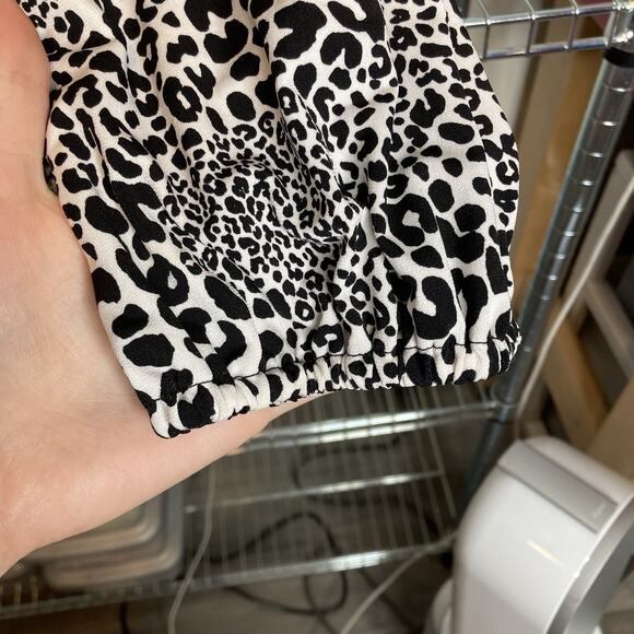 Michael Michael Kors Women's Leopard Print V‎ Neck Blouse Size 1X Flowy Safari - Picture 8 of 11